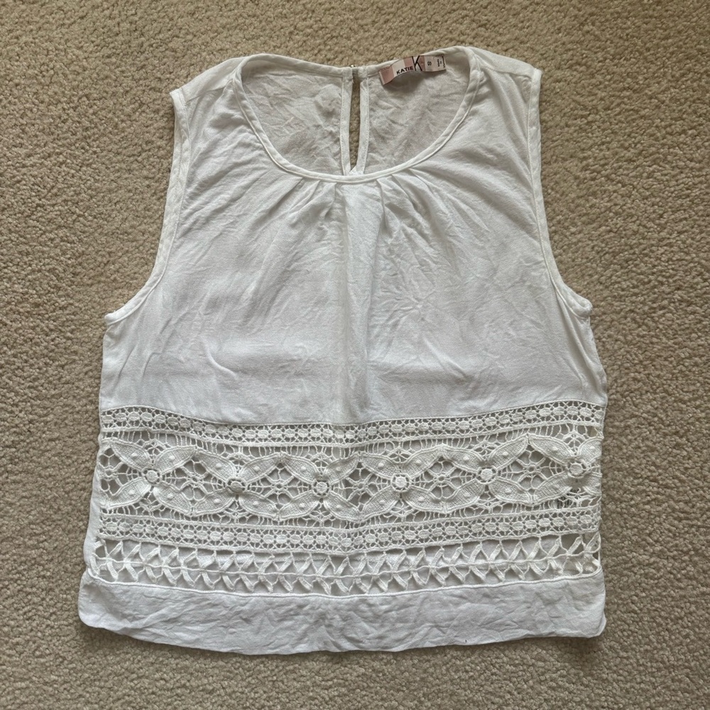 KATE Sleeveless Cropped Tank Top Blouse